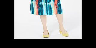 Alfani Women's Knife Pleat Midi Skirt Blue Size Petite Small