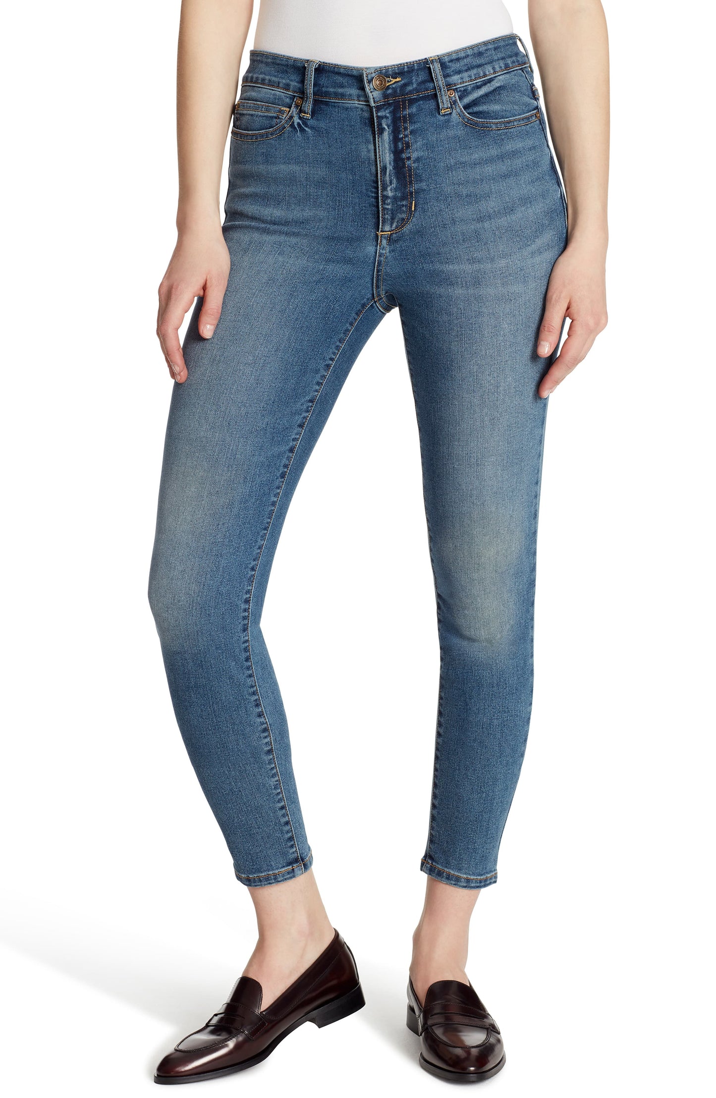 Ella Moss Women's Denim High-Rise Bardot Skinny Jeans Blue Size 27