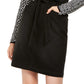 INC International Concepts Women's Paperbag Waist Denim Skirt  Black Size 18