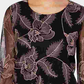 Alfani Women's Embroidered Ruffled Blouse Black Size X-Small