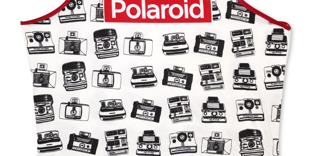 Polaroid Men's Camera Print Tank Top Black Size Medium