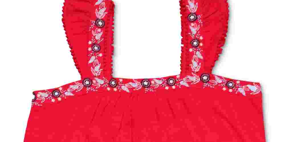 Style & Co Women's Embroidered Flutter Strap Tank Top Red Size Large