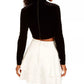 City Studios Women's Ruffled Long Sleeve Mock Mini A-Line Dress Black Size 1