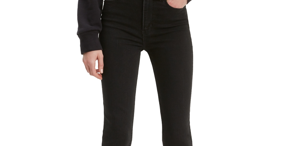 Levi's Women's Mile High Fringed Skinny Ankle Jeans Black Size 2X26