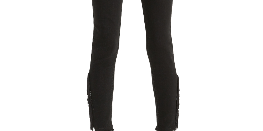Levi's Women's Mile High Fringed Skinny Ankle Jeans Black Size 2X26