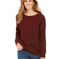 Style & Co Women's Ribbed Drop-Shoulder Sweater Purple Size XX Large