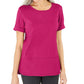 Karen Scott Women's Cotton Topstitched Top Pink Size X-Small
