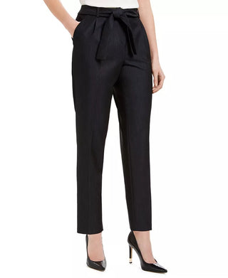 Calvin Klein Women's Tie Front Slim Fit Pants Blue Size 6