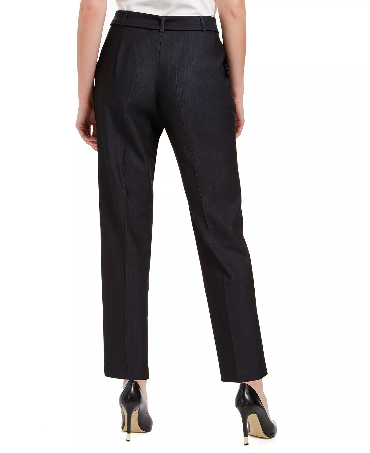 Calvin Klein Women's Tie Front Slim Fit Pants Blue Size 6