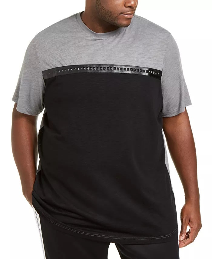 INC International Concepts Men's Patterned Short Sleeve Classic Fit T-Shirt Black Size 3XB