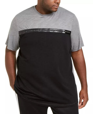 INC International Concepts Men's Patterned Short Sleeve Classic Fit T-Shirt Black Size 3XB