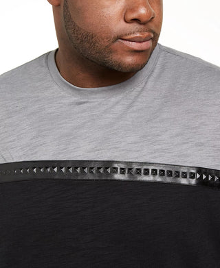 INC International Concepts Men's Patterned Short Sleeve Classic Fit T-Shirt Black Size 3XB