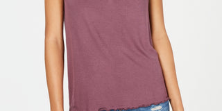 Hippie Rose Junior's Ruched T-Shirt Purple Size Medium