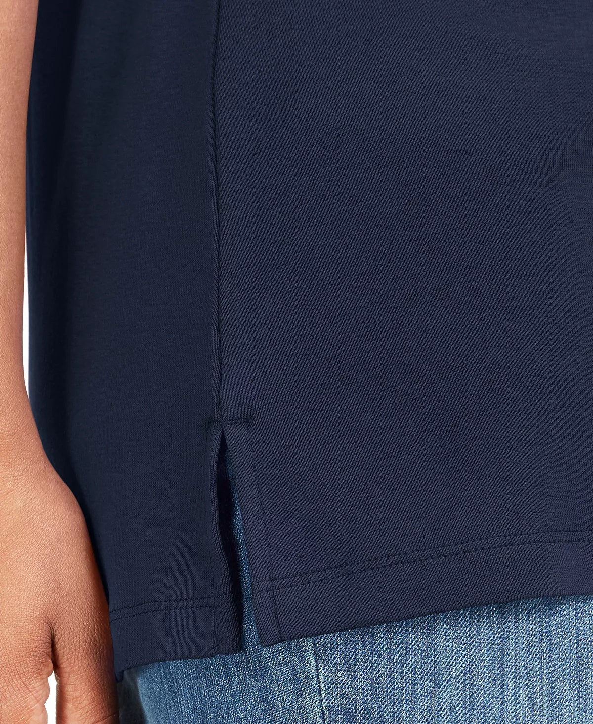 Karen Scott Women's Cotton Tank Top  Blue Size Small