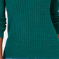 Karen Scott Women's Cotton Cable Knit Keyhole Sweater Green SizePetite XL