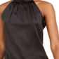 Kendall+Kylie Women's Halter Keyhole Cutout Top Black Size Small