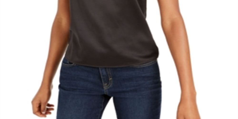 Kendall+Kylie Women's Halter Keyhole Cutout Top Black Size Small