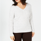 Karen Scott Women's Cable Knit V Neck Sweater White Size X-Small