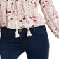 American Rag Junior's Crochet Trim Peasant Top Pink Multi Size XX-Large