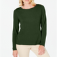 Karen Scott Women's Button Shoulder Sweater Green Size X-Large