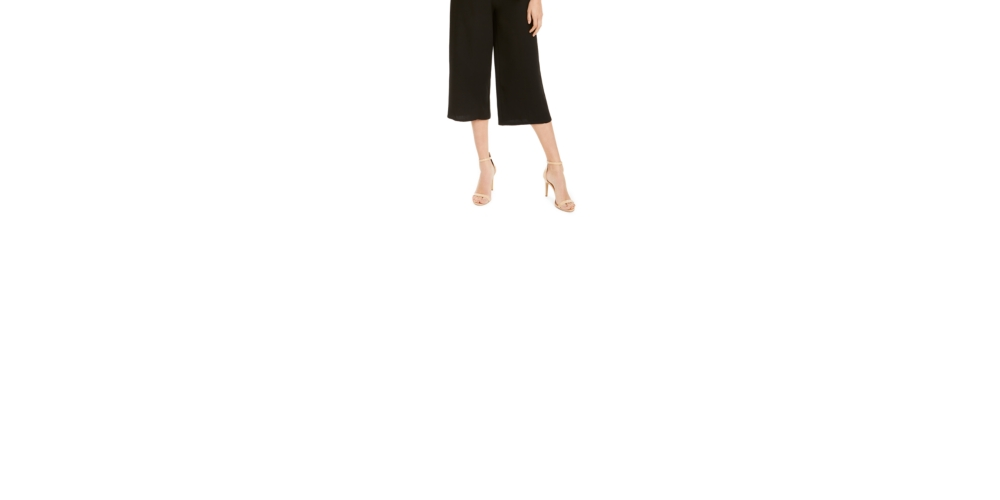 Q & A Women's Sweetheart Jumpsuit Black Size Small