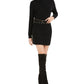 Bar III Women's Belted Sweater Dress Black Size X-Small