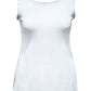 JM Collection Women's Textured Button Tank Top White Size Small