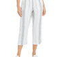 Charter Club Women's Striped Capri Pants White Size X-Small