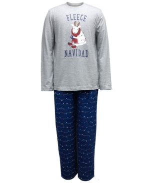 Family Pajama Women's Matching Big & Tall Fleece Navidad Family Pajama Set holiday lights Red Size 1XB