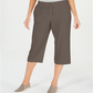 Karen Scott Women's Capri Active Wear Pants Brown Size Petite X-Large