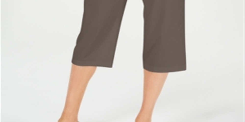 Karen Scott Women's Capri Active Wear Pants Brown Size Petite X-Large