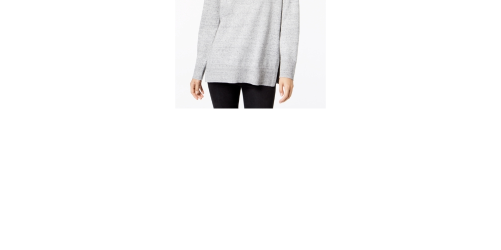 Maison Jules Women's Long Sleeve Pullover Sweater Grey Size X-Large