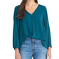 Rachel Roy Women's Kaylee Top Green Size X-Large