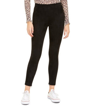 Bar III Women's Faux Suede Skinny Pants Black Size XX-Small