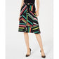 Bar III Women's Printed Skirt Black Size 10