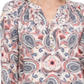Charter Club Women's Printed Woven Top White Multi Size Medium