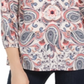 Charter Club Women's Printed Woven Top White Multi Size Medium