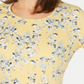 Karen Scott Women's Printed Long Sleeve Top Yellow Size Large