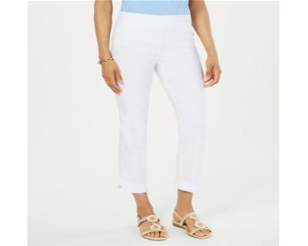 Charter Club Women's Tummy Control Pull on Pants White Size 14