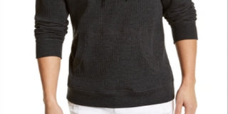 Sun + Stone Men's Long Sleeve Crew Neck Draw String Sweater Black Size Small