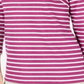 Karen Scott Women's Striped Crossover Top Pink Size X-Small
