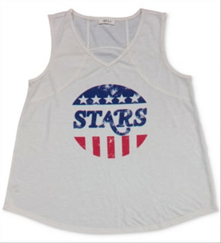 Style & Co Women's Graphic Print Tank Top  Ivory Size Small