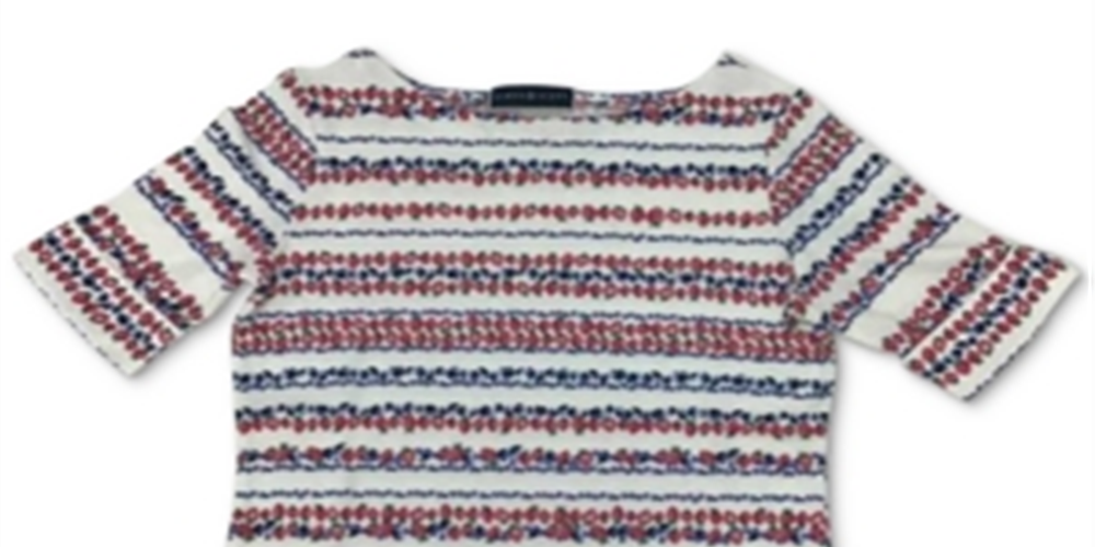 Karen Scott Women's Berry Print Top White Size Large