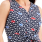 Charter Club Women's Printed Tie Front Sleeveless Top Blue Size XX-Large