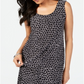 JM Collection Women's Printed Jacquard Tank Black Size Petite Medium
