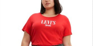 Levi's Women's Plus Tab Classic Perfect Tee Red Size 1X