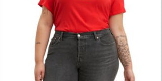 Levi's Women's Plus Tab Classic Perfect Tee Red Size 1X