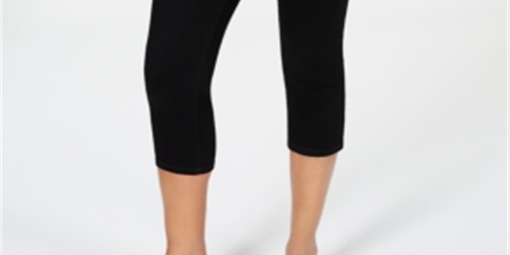 Charter Club Women's Tummy Control Bristol Capri Jeans Black Size 8