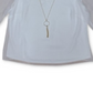 JM Collection Women's Smocked Sleeve Necklace Top  Blue Size Large
