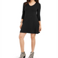 Style & Co Women's Swing Dress Black Size Petite M